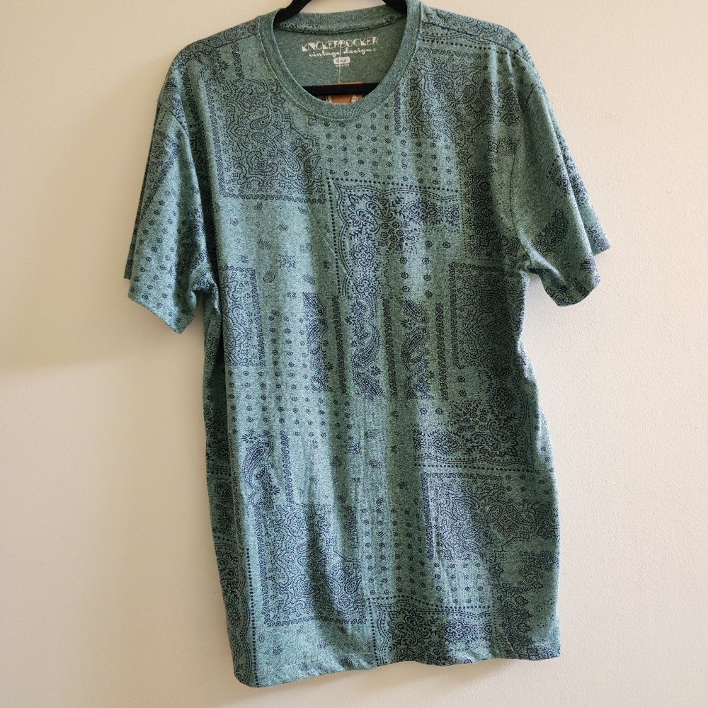 Green Patterned Men's Shirt